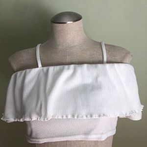 White crop top